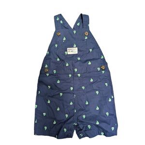 Carter’s Just One You Mommy’s First Mate blue overalls with sailboats. Size 12M